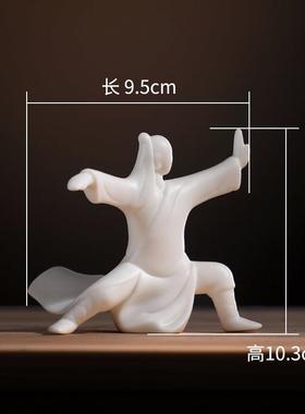 龙器禅意陶瓷无相佛人物摆件 办公室客厅博古架创意软装饰工艺品