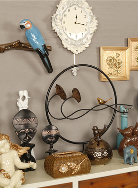 极速欧式复古怀旧树脂陶瓷创意摆件居家民宿桌面玄关摆.设客厅装