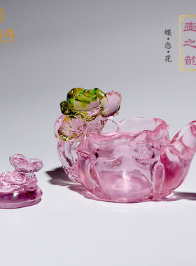 新品琉璃工艺品 茶壶装饰品酒柜B家居摆件乔迁新居 送朋友生日结