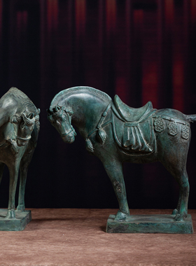 极速泰国全铜摆件纯铜马到功成客厅办公室摆设开S业礼品烟酒柜装