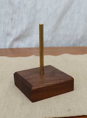 黑胡桃木雕佛头展示架胸像支撑架模型底托座DIY手办摆件地台实木