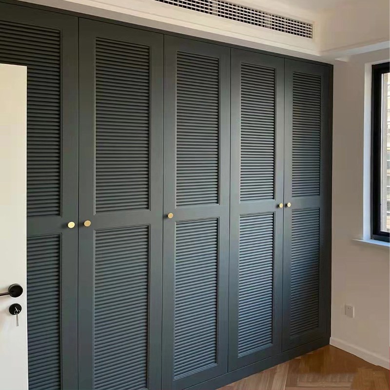 实木百叶门定h制折叠门衣柜门透气百叶窗格栅卧室透光透气百叶门 - 图1