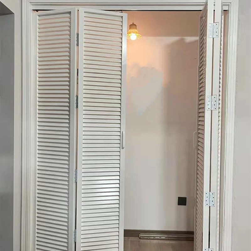 实木百叶门定h制折叠门衣柜门透气百叶窗格栅卧室透光透气百叶门 - 图3
