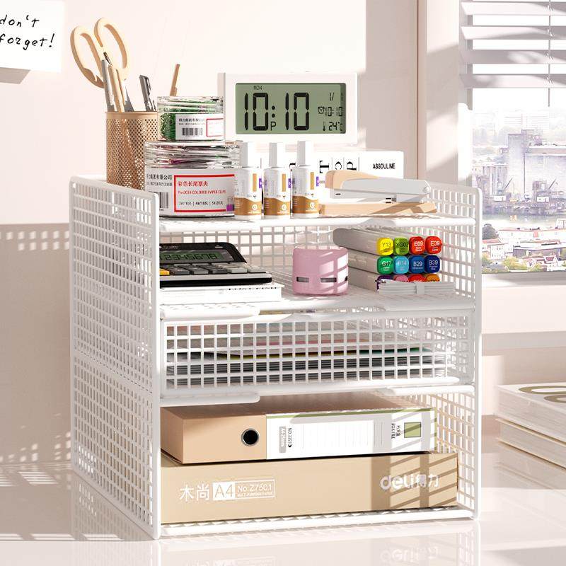 桌面文件收纳架书桌整理置物架办公室书本a4纸抽屉收纳盒多层月衫,淘宝优惠券,粉丝福利购,淘宝优惠卷