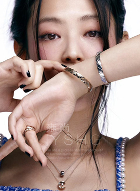 jennie同款项链 金智妮菱格锁骨链双层叠戴轻奢高级感气质