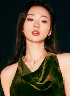 单依纯春晚同款项链 橄榄绿白贝母锁骨链女轻奢高级感气质百搭