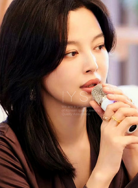 秦岚送辛芷蕾同款戒指 金色鸢尾花戒指指环食指尾戒小众时尚百搭