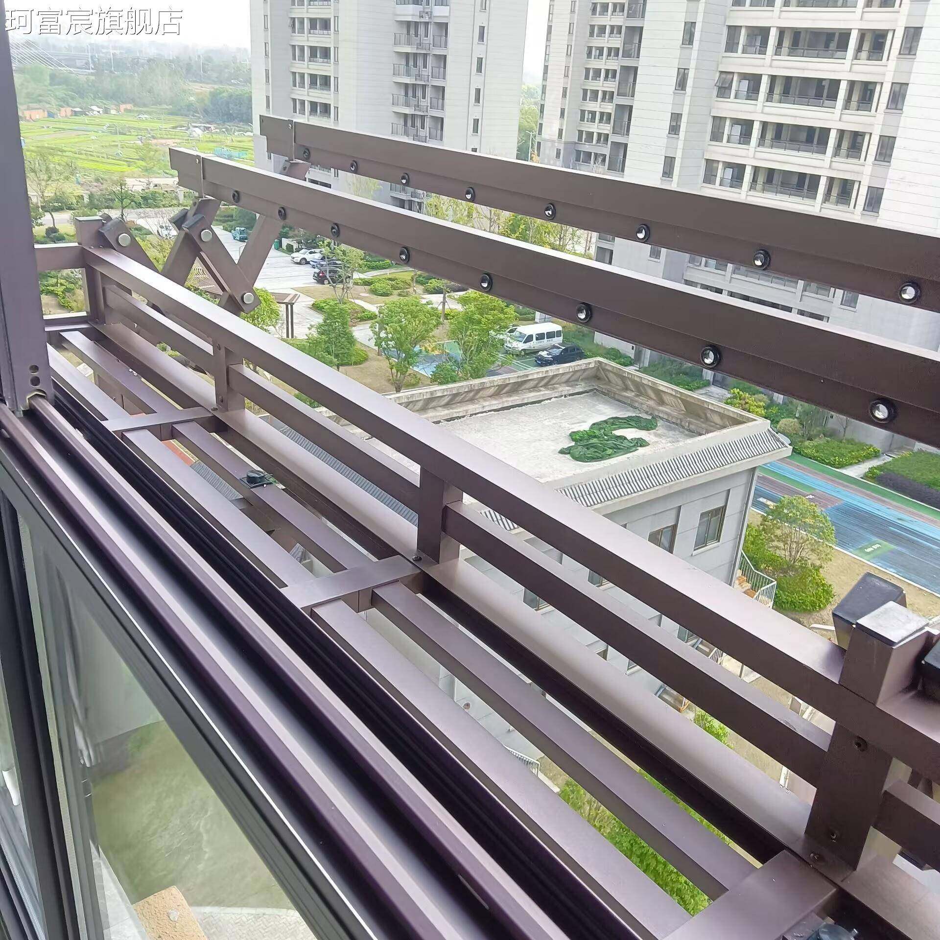 珂富宸阳台伸缩晾衣 架 晒鞋 架 花 架 推拉加厚晾衣 架 一体晾衣晒鞋 架 铝合金摆件饰品床笠拉车,淘宝优惠券,粉丝福利购,淘宝优惠卷