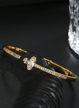 时尚百搭轻奢微镶锆石手镯