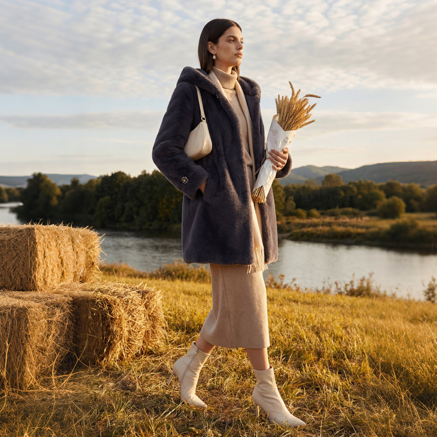 马天奴2025冬季新款连帽钻扣收腰金貂绒外套仿皮草轻奢保暖时尚女,淘宝优惠券,粉丝福利购,淘宝优惠卷