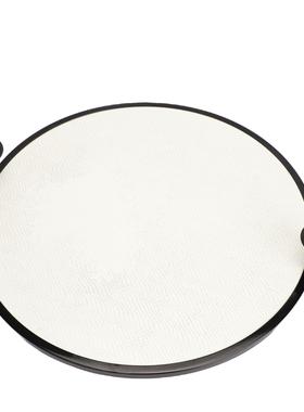 新中式简约金属圆片把手托盘样板房办公室家居客厅桌面装饰摆件