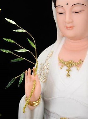 观音菩萨法器柳枝净瓶观音佛像法器配件摆件杨柳枝玉净