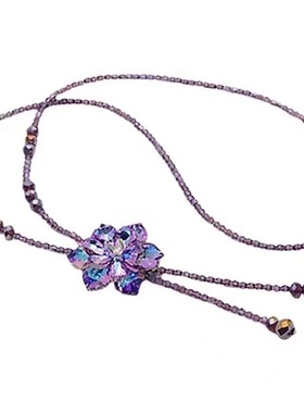 毛衣链璀璨水晶长款女式高级感时尚秋冬项链衣服配饰花朵流苏挂件