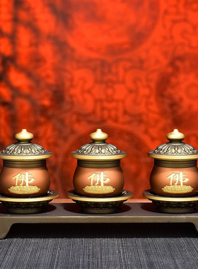 新品纯铜供佛招财供水杯供佛杯供奉财神佛K前佛水杯圣水杯供杯佛