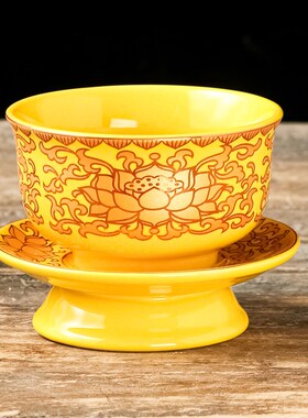 新品斋碗佛碗高脚供碗祭拜供佛佛具佛台佛前供神W供奉陶瓷家用