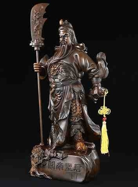 极速武财神迷你关公摆件关圣帝B君关羽小铜像武圣关云长伽蓝菩萨