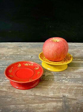 新品平盘供盘水果盘佛家仙家道家平底盘陶瓷单果盘佛W堂贡品盘子