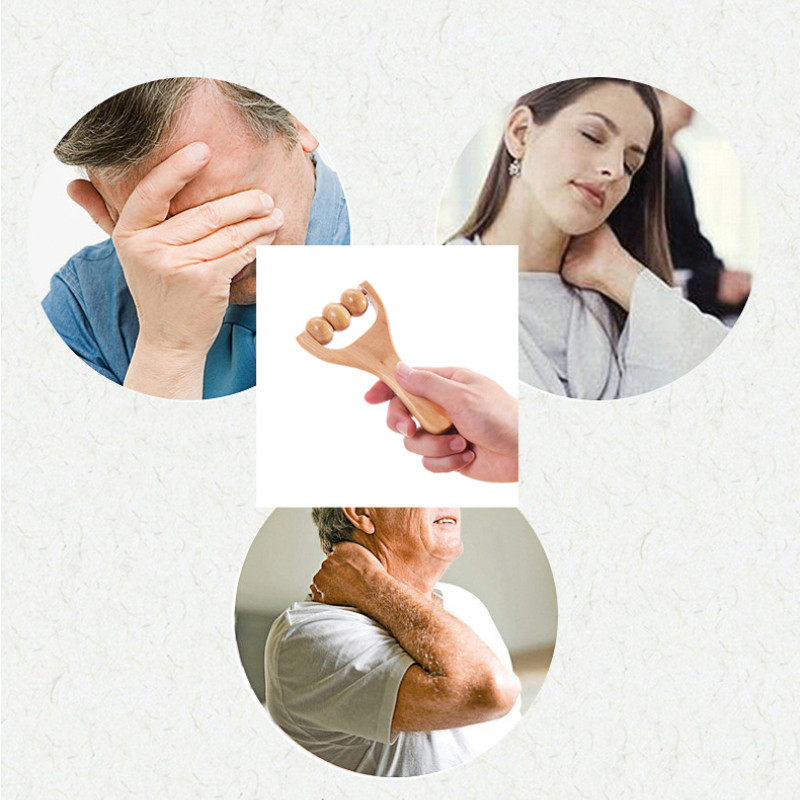 极速Wooden Massager Foot Massage HandH Push Roller Slingshot - 图1