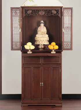 极速现代中式佛i龛供台家用神台柜 经济型观音神像佛柜立柜供桌供