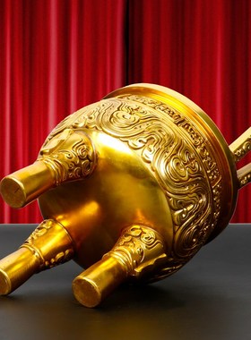 极速铜鼎摆件纯铜三足圆鼎大克鼎仿古圆鼎办公室玄关开Z业礼品香