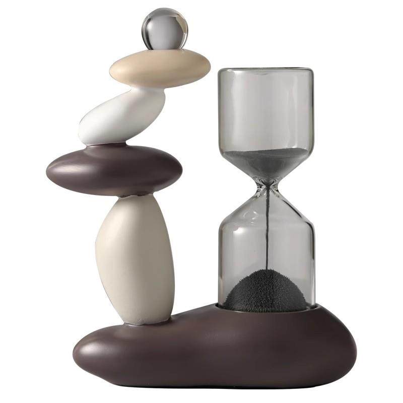 石来运转沙漏计时器玄关办公室桌面摆件家居客厅酒柜电视柜装饰品,淘宝优惠券,粉丝福利购,淘宝优惠卷