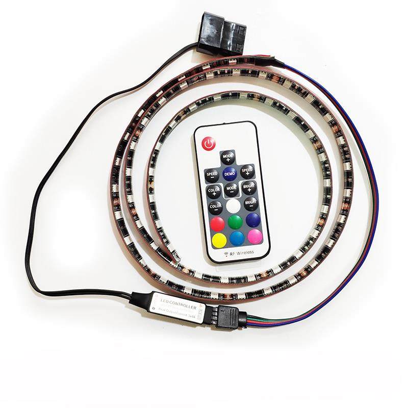 Divine light synchronized anchor background boys' dormitory RGB strip color chassis e-sports atmosphere light wall computer desk