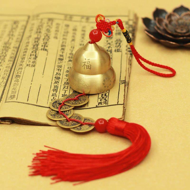 覆古五帝古钱币纯铜葫芦铃铛风铃挂件创意金属店铺家居汽车挂件饰,淘宝优惠券,粉丝福利购,淘宝优惠卷