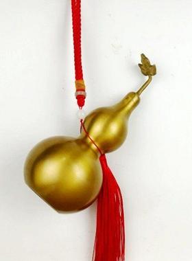 纯铜开 盖空心黄铜葫芦摆件中式办公室客厅卧室大号小号家居挂件