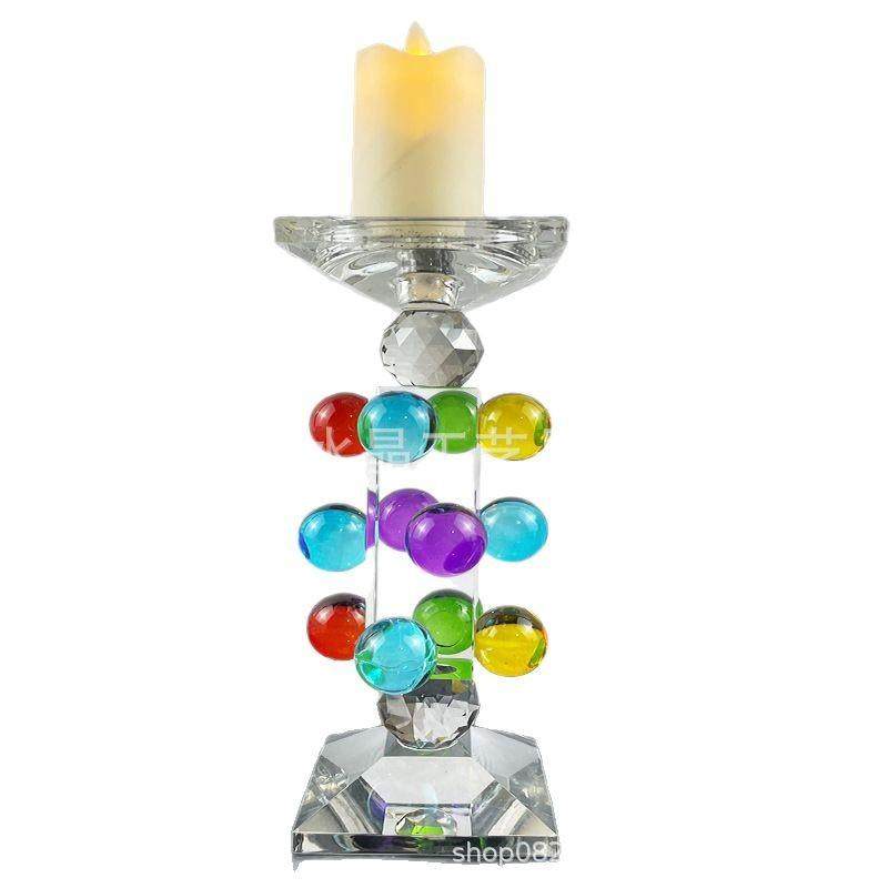 欧式彩色透明水晶玻璃烛台浪漫玻璃蜡烛台特大婚庆家居房装饰摆件,淘宝优惠券,粉丝福利购,淘宝优惠卷