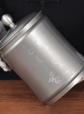 纯锡茶叶罐摆件锡制茶罐防潮密封罐储存罐锡罐家居客厅茶几装饰品