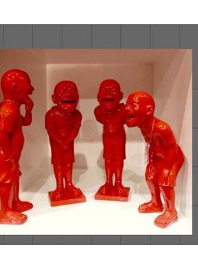 岳敏君抽象人雕塑摆件简约现代客厅家居装饰品创意摆设潮流迎宾