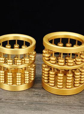 笔筒纯铜摆件龙马鹰办公室桌面书房客厅送礼创意装饰品摆设烟灰缸