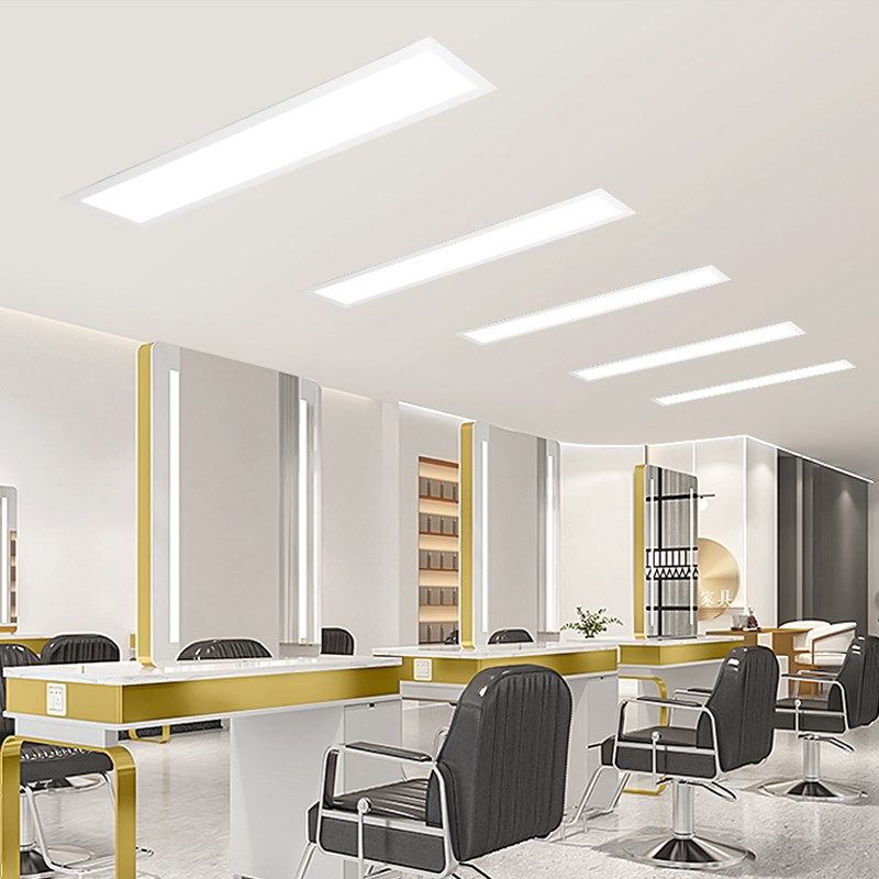 超薄嵌入式长条灯厨房内嵌式面板灯办公室石膏板吊顶长方形平板灯,淘宝优惠券,粉丝福利购,淘宝优惠卷