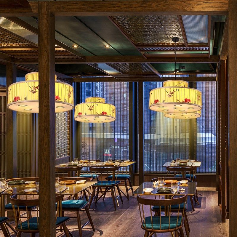中式餐厅包厢竹艺餐饮吊灯创意火锅店饭店包间竹编灯茶楼卡座射灯,淘宝优惠券,粉丝福利购,淘宝优惠卷