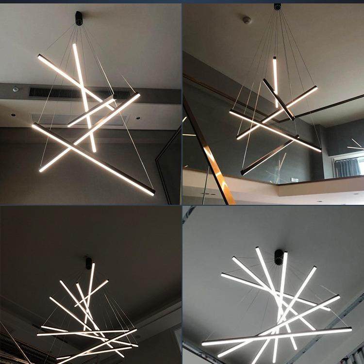 复式楼梯吊灯 简约现代别墅挑空客厅极简创意个性长条led线条灯具,淘宝优惠券,粉丝福利购,淘宝优惠卷