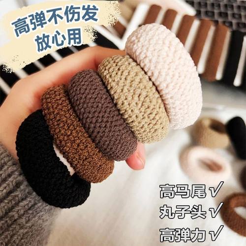 秋冬新款发圈女加粗高弹力头绳耐用不伤发网红爆款发饰旅行用品 - 图2