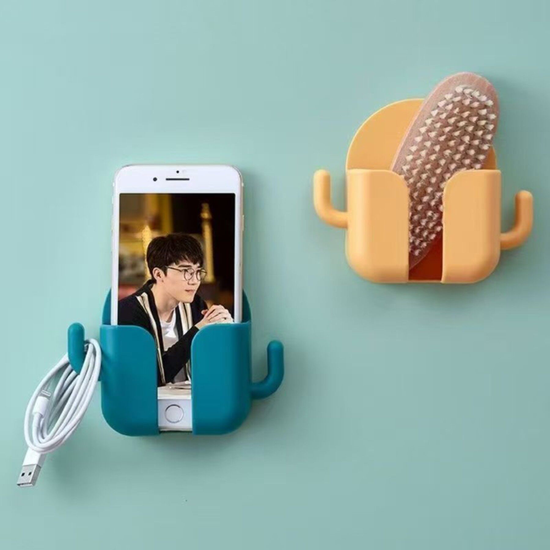 床头壁挂手机收纳盒免打孔手机充电支架遥控器收纳架浴室宿舍通用,淘宝优惠券,粉丝福利购,淘宝优惠卷