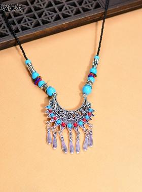 云南民族风项链额饰配饰