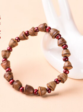 新品小金钟菩提子手n串男女原籽108颗佛珠文玩多单圈药香情侣手链