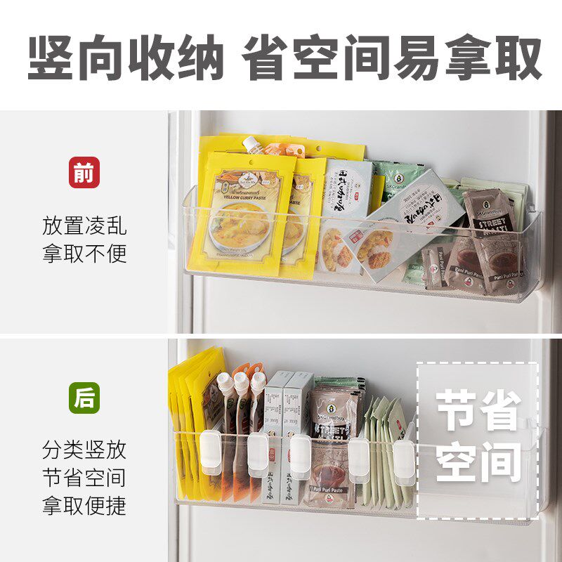 日式冰箱侧门分k隔板分隔夹可调节分类整理分格收纳隔挡板分割片 - 图0