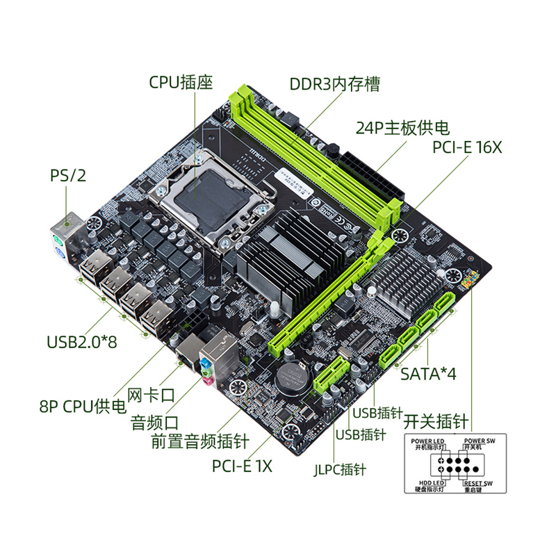X79/Xb58主板1366 13q56 2011针CPU服务器e5 2680 2689至强台式电 - 图3