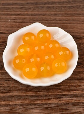 7A天然黄玛瑙散珠DIY串珠