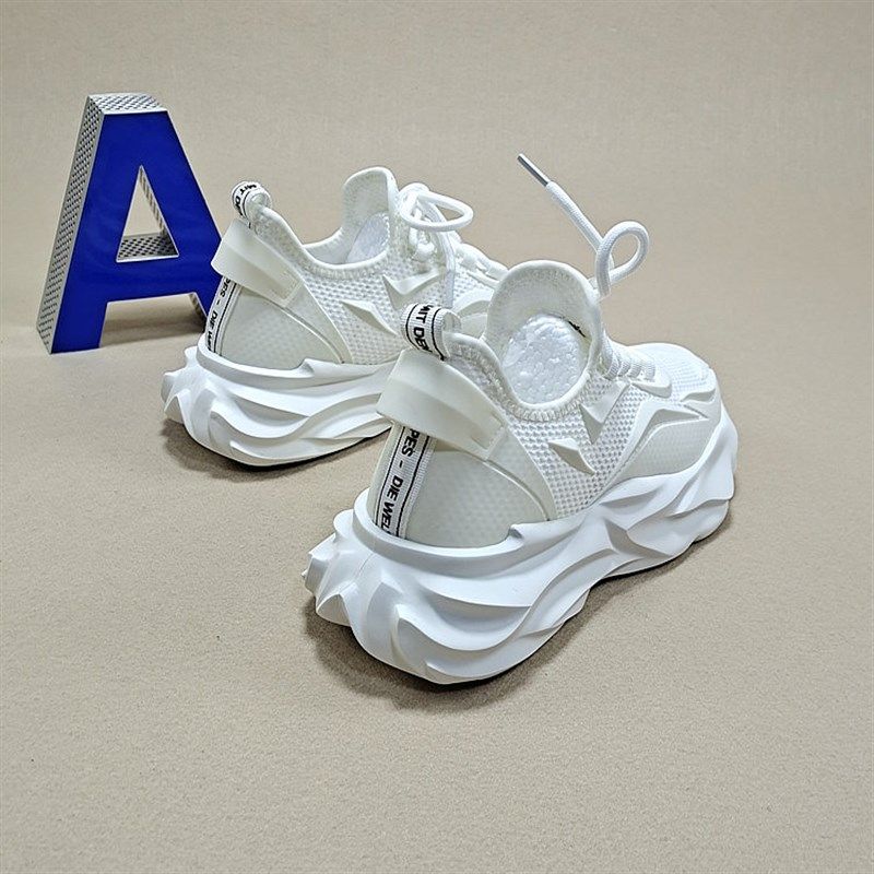 2023夏季新款飞织厚底轻便老爹鞋男韩版潮流套脚透气运动休闲男鞋,淘宝优惠券,粉丝福利购,淘宝优惠卷