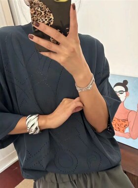 螺旋纹高级感手镯韩版小众设计冷淡风金属感宽版麻花时尚重工手镯