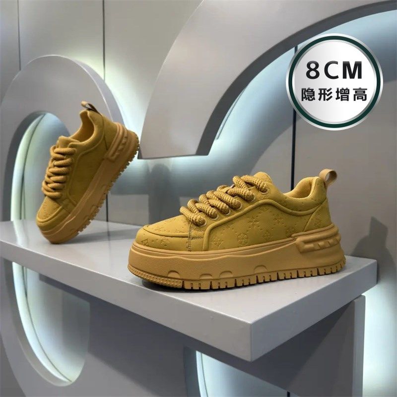 隐形增高8cm男士厚底老爹鞋2025夏季新款百搭潮流小白鞋休闲板鞋,淘宝优惠券,粉丝福利购,淘宝优惠卷