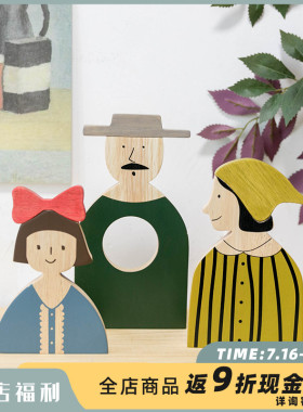 阿楹 客厅d墙置物架全家福摆件z 一家人四口三口装饰品幸福感小物