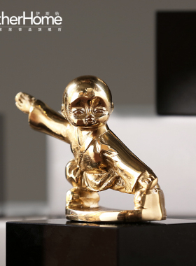 简约现代铜制家居饰m品摆设客厅酒柜E电视柜样板间软装橱窗金属摆