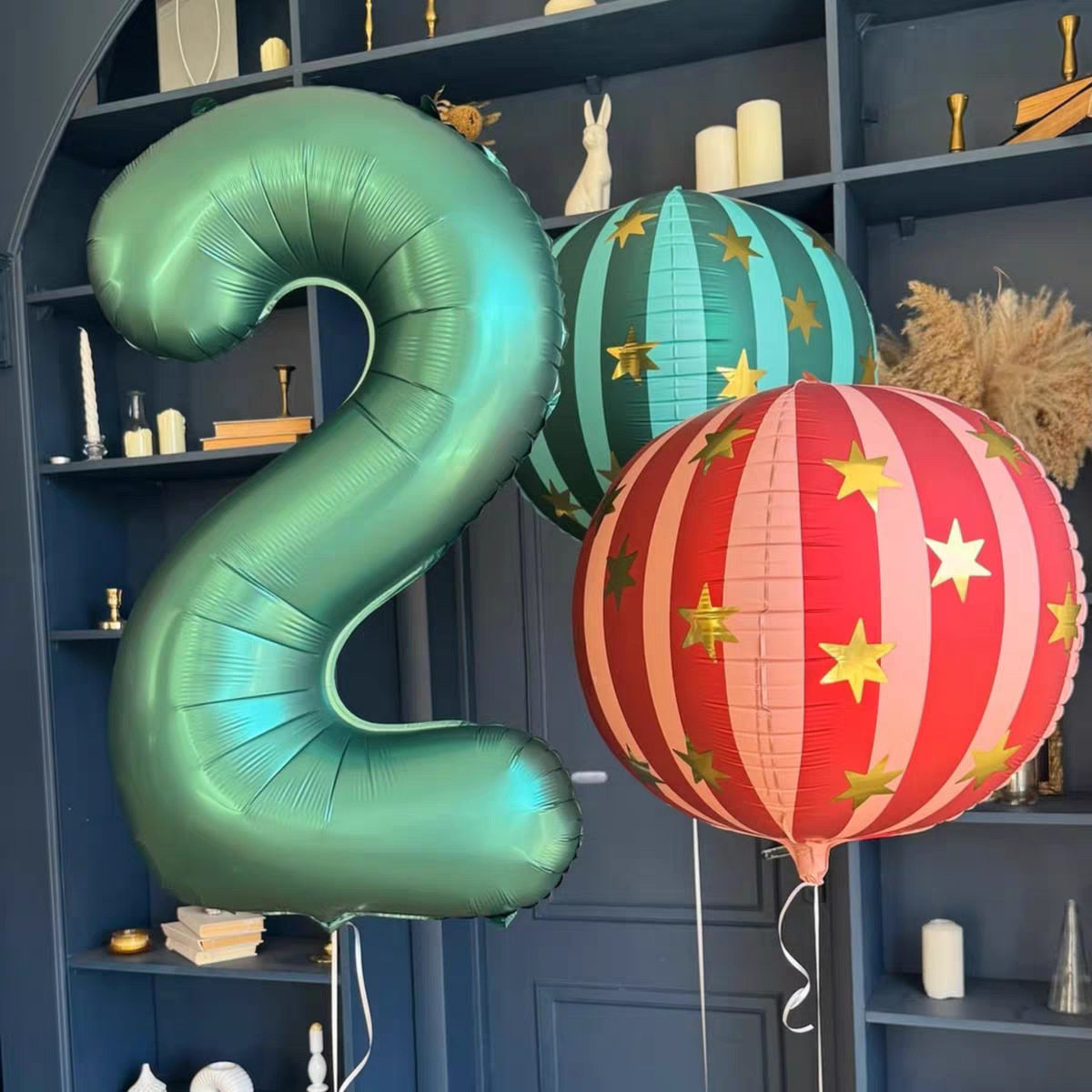 新款4D条纹星星气球生日派对装饰KTV商场橱窗活动布置氛围道具品,淘宝优惠券,粉丝福利购,淘宝优惠卷