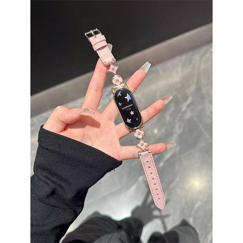 适用小米新款手环10nfc智能手表9nfc表带8nfc皮质女款专用7表带 - 图1