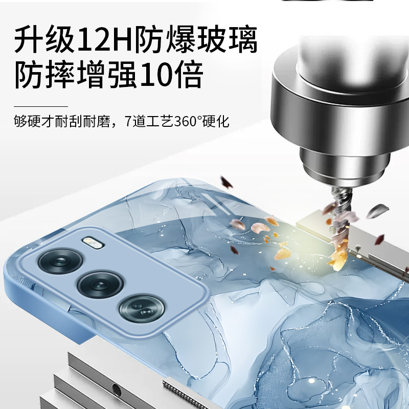 适用opporeno12手机壳新款reno11pro防摔reno10可爱女reno9网红reno7se玻璃reno6高级感reno5k/4镜头全包3潮+ - 图2